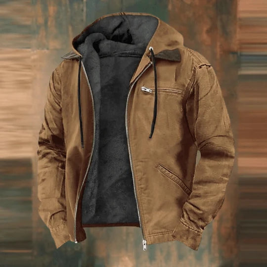 Theo | Men's Hooded Full-Zip Insulated Winter Jacket