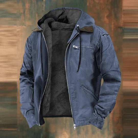 Theo | Men's Hooded Full-Zip Insulated Winter Jacket