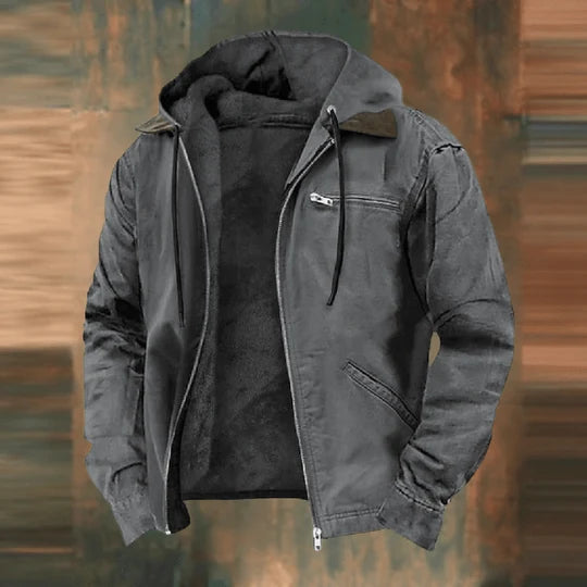 Theo | Men's Hooded Full-Zip Insulated Winter Jacket