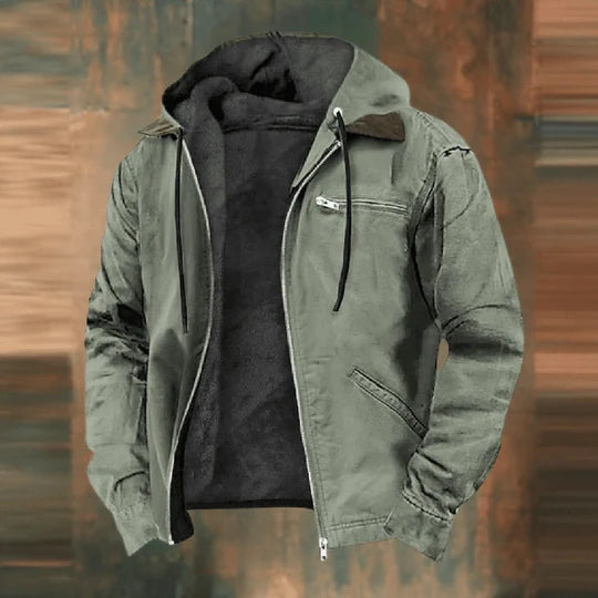 Theo | Men's Hooded Full-Zip Insulated Winter Jacket