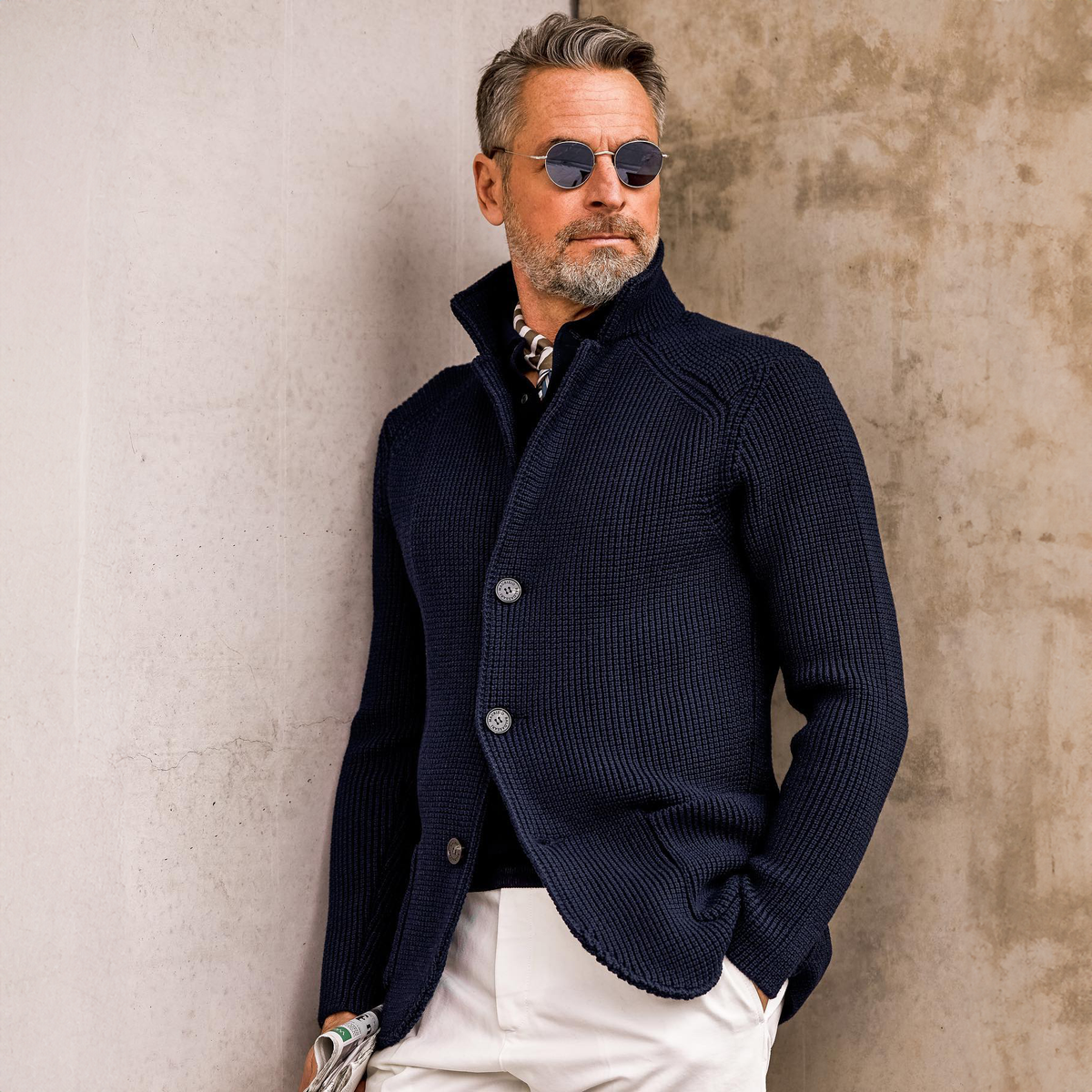 LAURENT MONACO | CARDIGAN EN MAILLE INTEMPORELLE