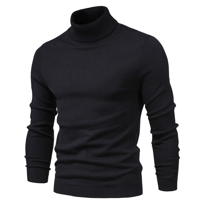 George | Men's Relaxed-Fit Turtleneck Knit Jumper - Black
