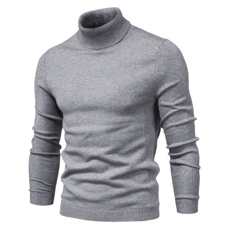 George | Men's Relaxed-Fit Turtleneck Knit Jumper - Grey