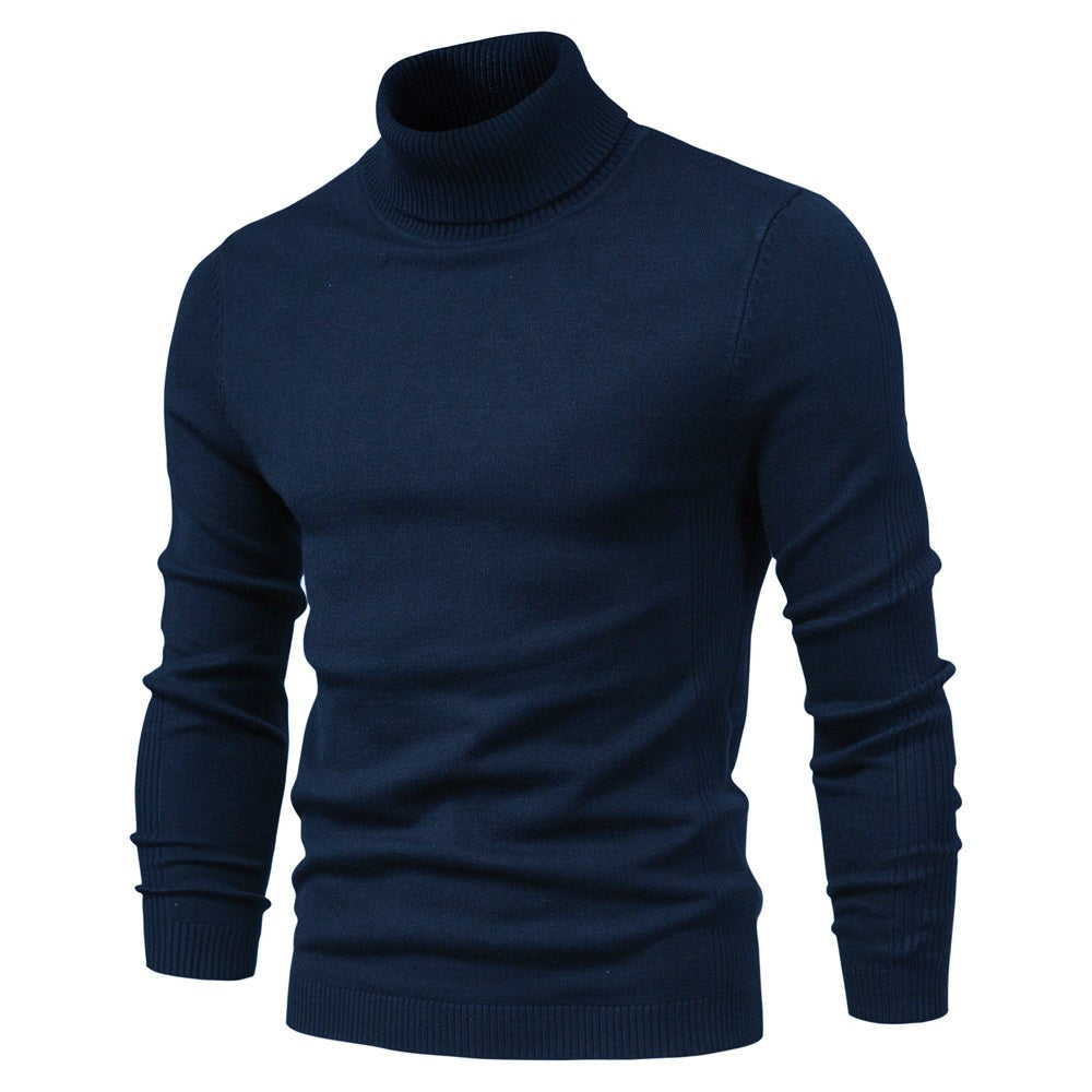 George | Men's Relaxed-Fit Turtleneck Knit Jumper - Royal Blue