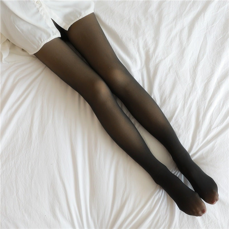 Harriet | Women's Thermal Fleece-Lined Opaque Tights - Black