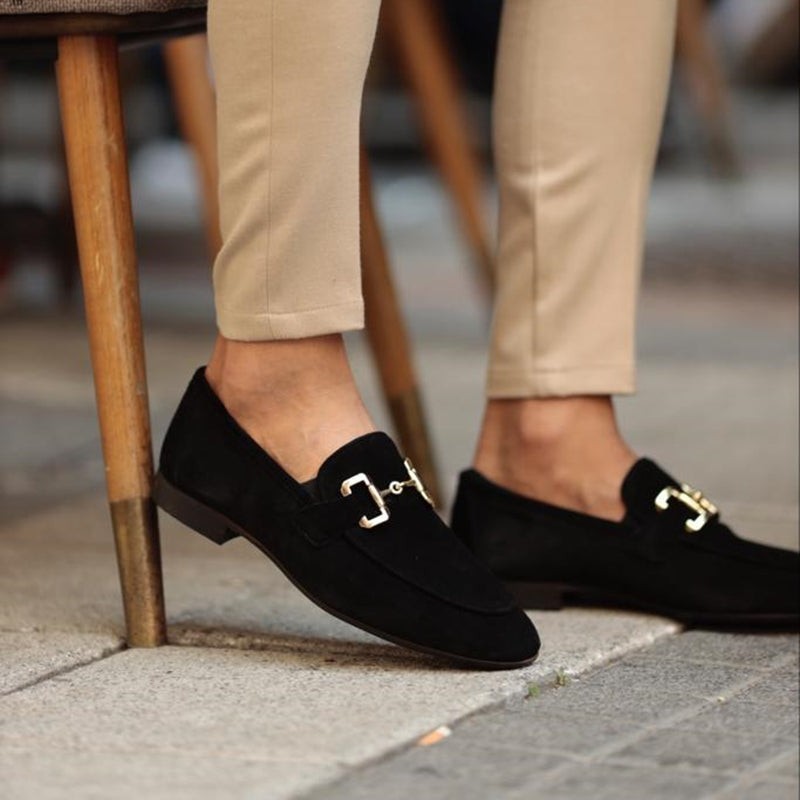 Hugo | Men's Slip-On Round-Toe Loafers with Horsebit-Buckle Detail - Beige