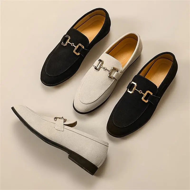 Hugo | Men's Slip-On Round-Toe Loafers with Horsebit-Buckle Detail - Black
