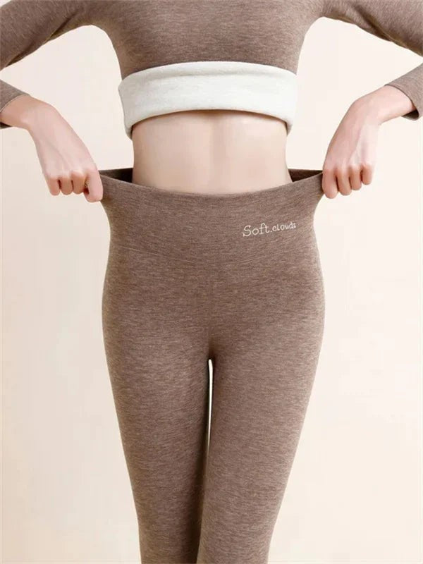 Isla | Women's Thermal Fleece-Lined High-Waist Relaxed-Fit Legging - Brown