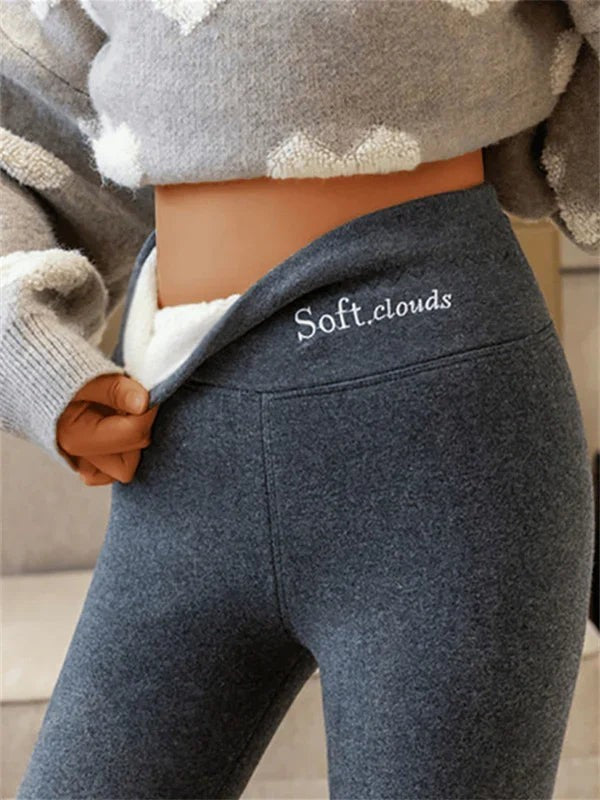 Isla | Women's Thermal Fleece-Lined High-Waist Relaxed-Fit Legging - Grey
