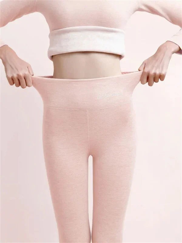 Isla | Women's Thermal Fleece-Lined High-Waist Relaxed-Fit Legging - Pink
