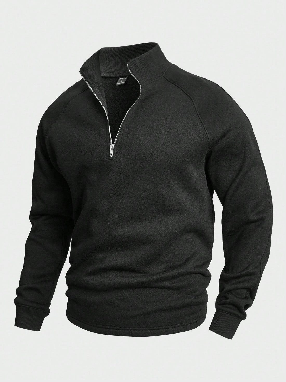 Jasper | Men's Stand-Collar Quarter-Zip Fleece-Lined Sweatshirt - Dunkelblau