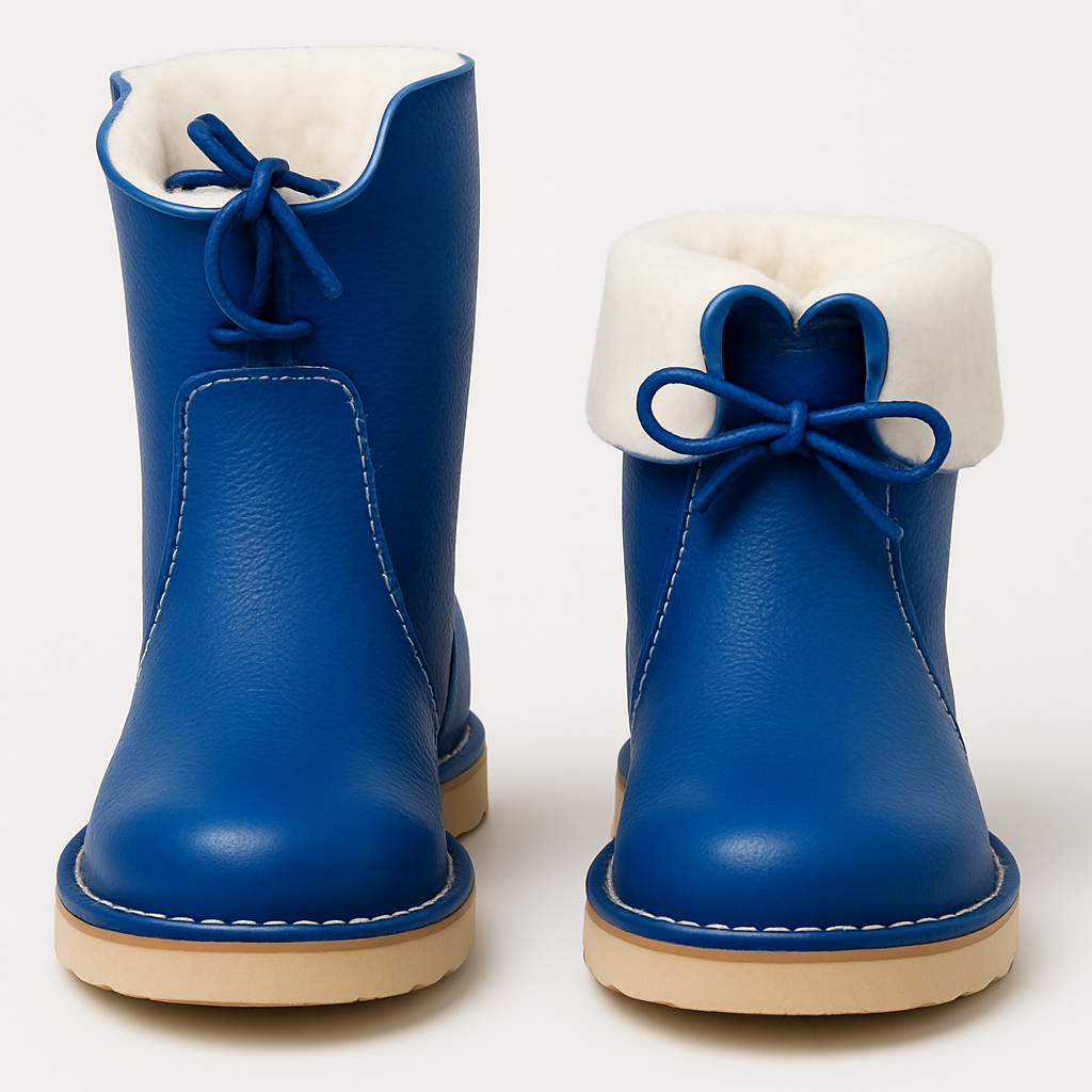 Lily | Women's Mid-Calf Lace-Back Shearling-Lined Winter Boot - Blue