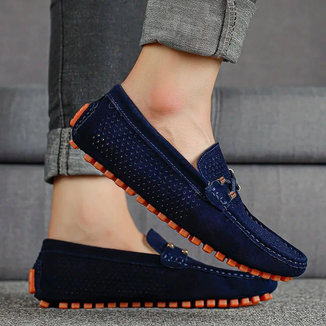 Charlie | Men's Breathable Suede Slip-On Driving Loafers