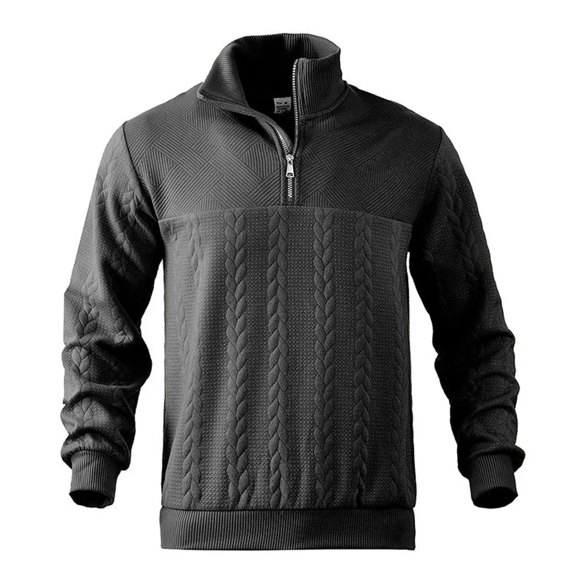 Henry | Men's Cable-Knit Quarter-Zip Pullover Mens Knit Sweater