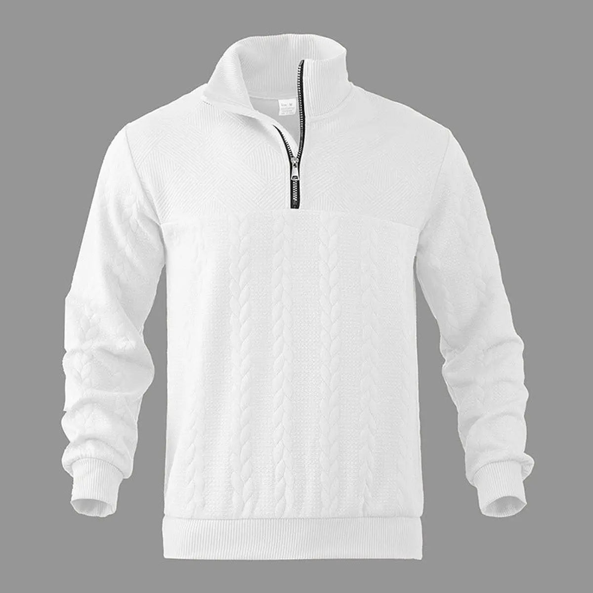 Henry | Men's Cable-Knit Quarter-Zip Pullover Mens Knit Sweater