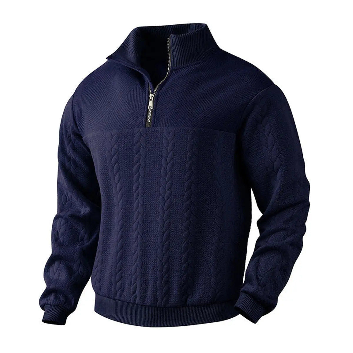 Henry | Men's Cable-Knit Quarter-Zip Pullover Mens Knit Sweater