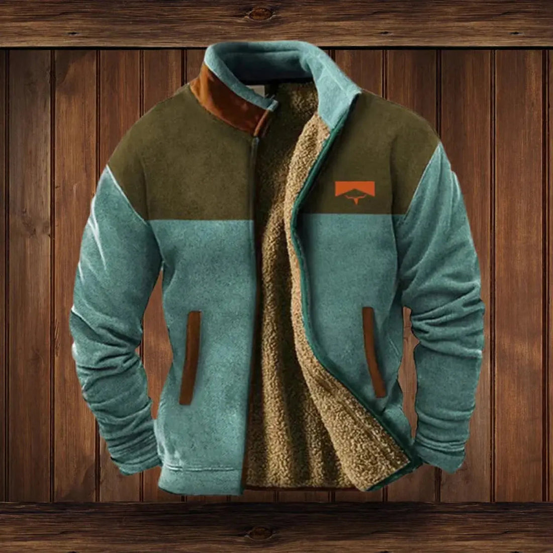 James | Mens Cardigan Fleece-Lined Zip-Up Western Aztec Print Jacket