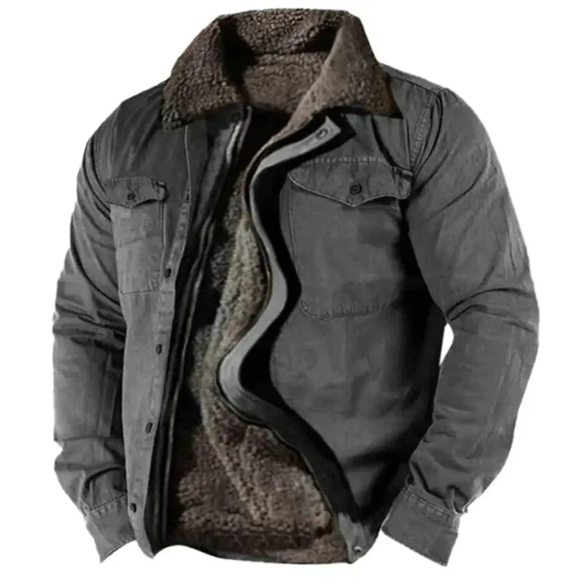Charlie | Mens Cardigan Sherpa-Lined Western Shirt Jacket
