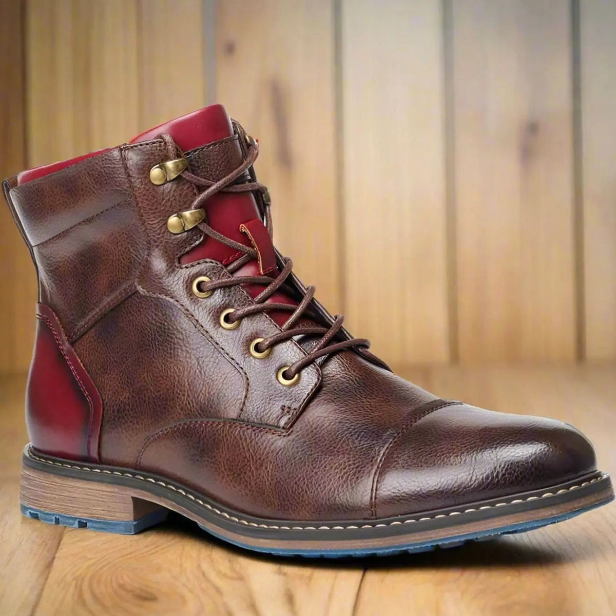 Arthur | Men's Classic Zip Lace-Up Leather-Look Ankle Boots