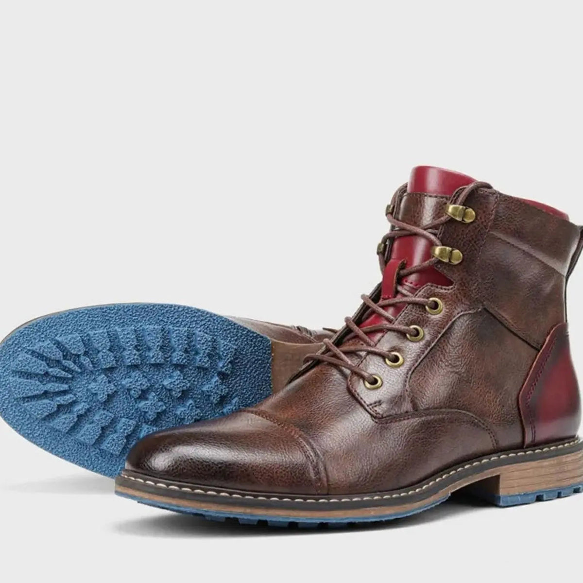 Arthur | Men's Classic Zip Lace-Up Leather-Look Ankle Boots