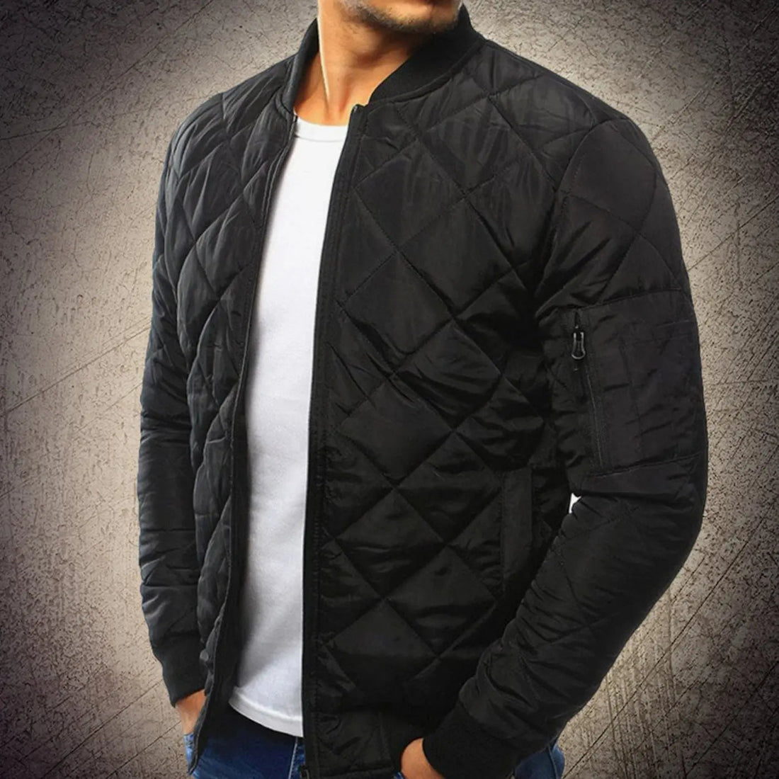 Henry | Men's Quilted Lightweight Zip-Up Bomber Jacket