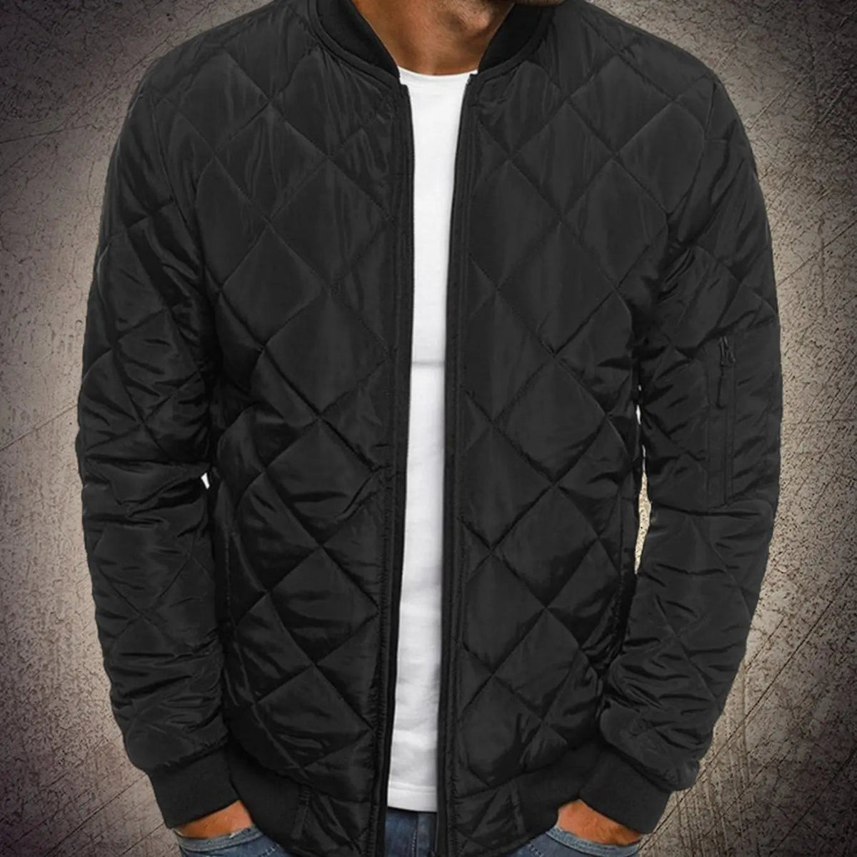 Henry | Men's Quilted Lightweight Zip-Up Bomber Jacket