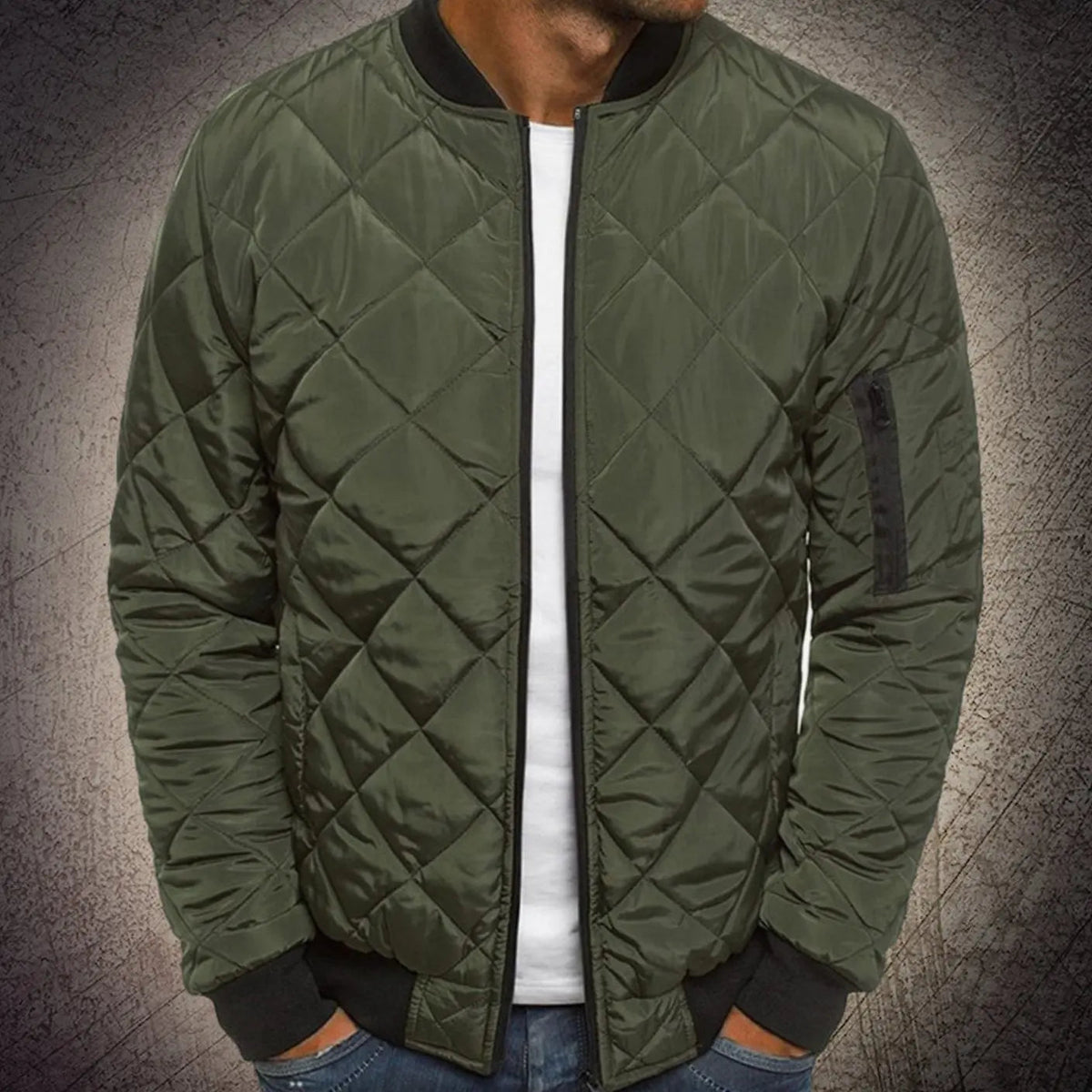 Henry | Men's Quilted Lightweight Zip-Up Bomber Jacket