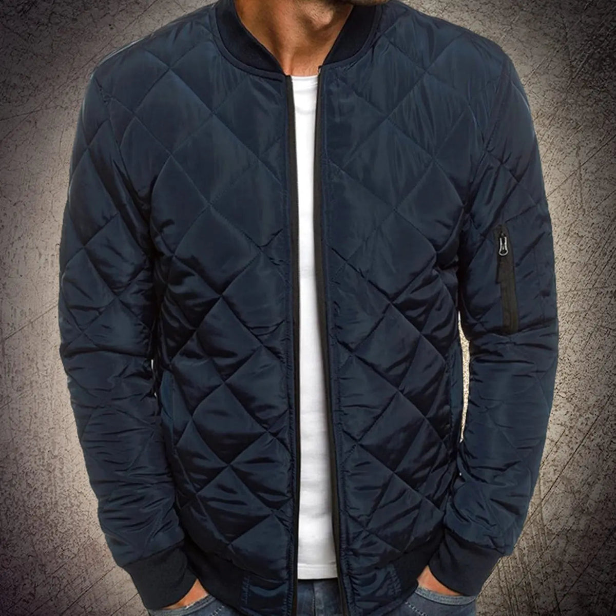 Henry | Men's Quilted Lightweight Zip-Up Bomber Jacket