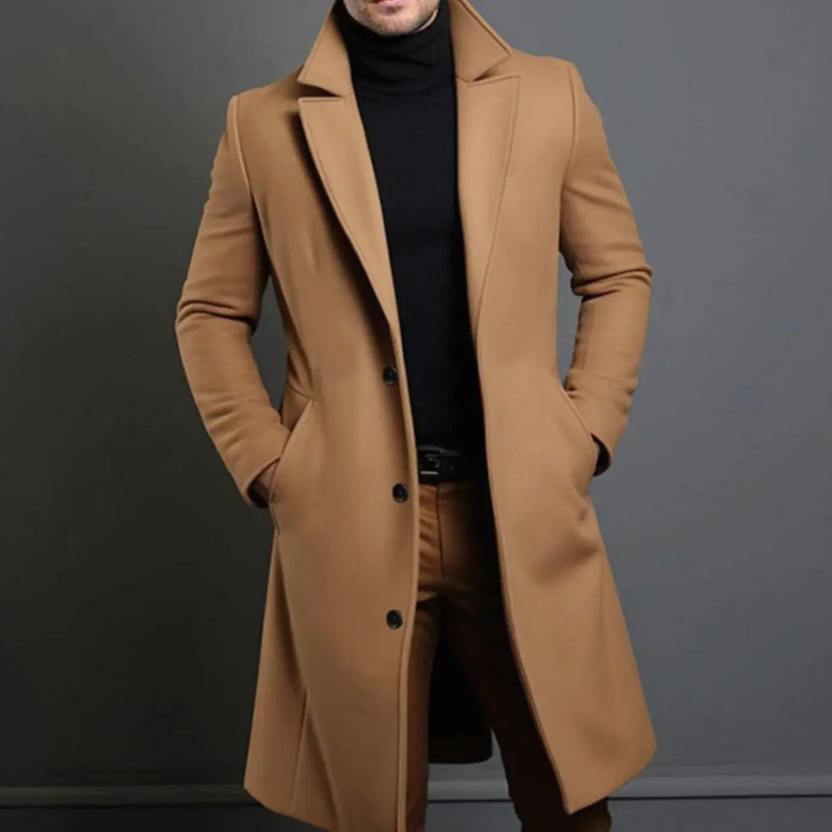 Oliver | Men's Slim Fit Long Wool Coat Tailored Overcoat
