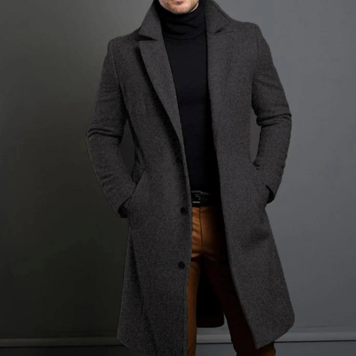 Oliver | Men's Slim Fit Long Wool Coat Tailored Overcoat
