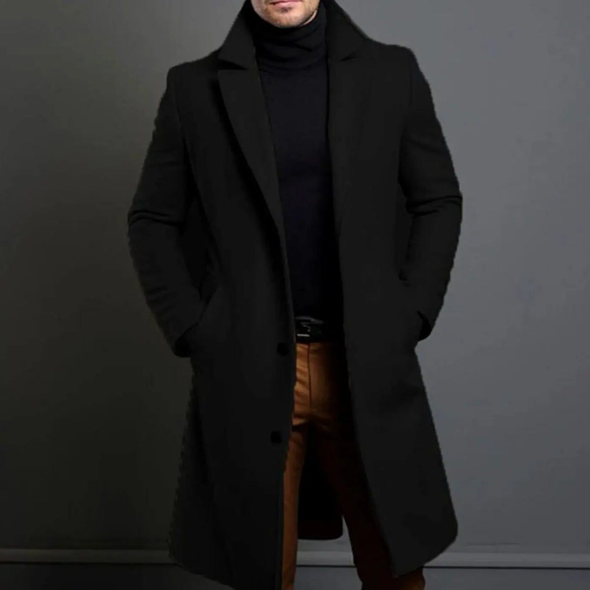 Oliver | Men's Slim Fit Long Wool Coat Tailored Overcoat