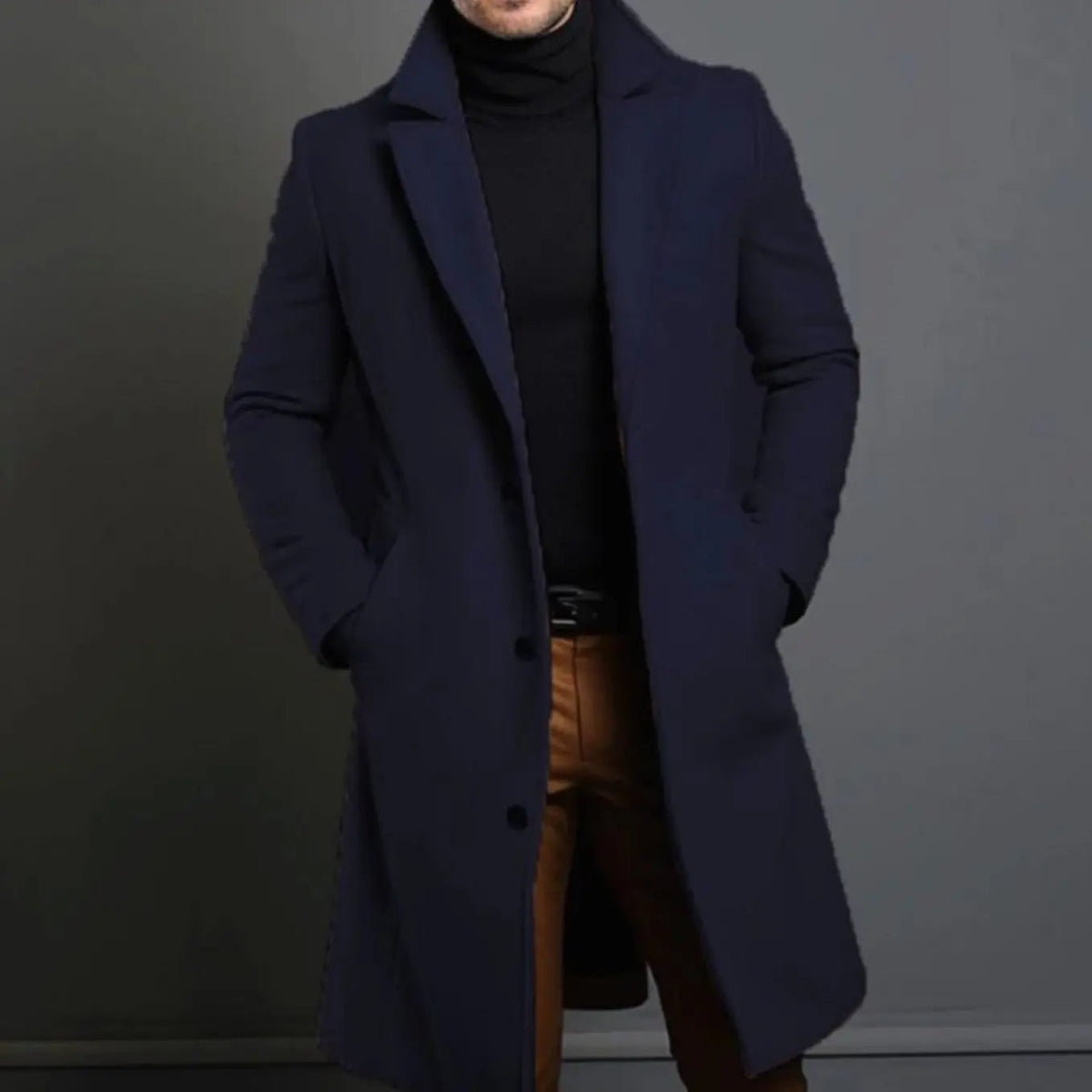 Oliver | Men's Slim Fit Long Wool Coat Tailored Overcoat