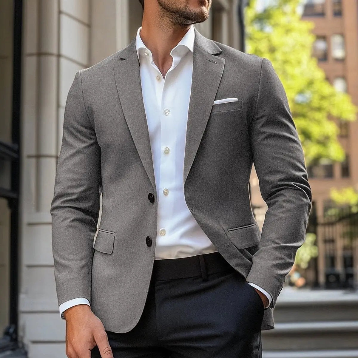 Freddie | Men's Smart-Casual Single-Breasted Standard-Fit Blazer Jacket