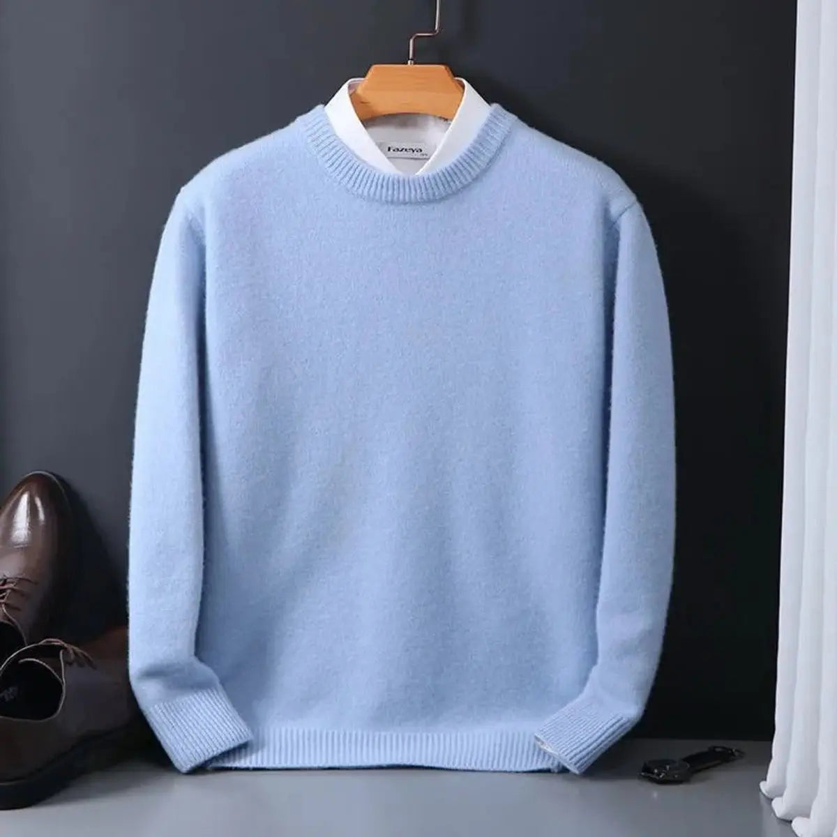 Henry | Men's Soft Mohair Crew Neck Knit Sweater Pullover Jumper