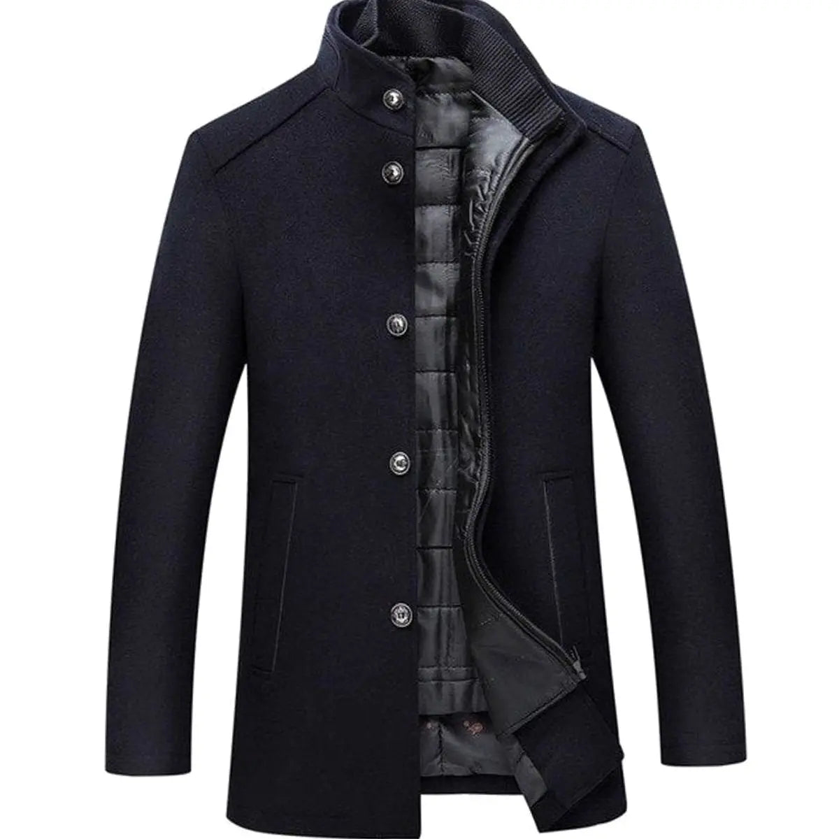 Oliver | Men's Stand Collar Button-Up Insulated Winter Jacket