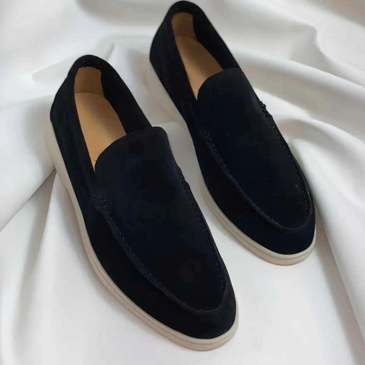 George | Men's Suede Slip-On Flatform Loafers