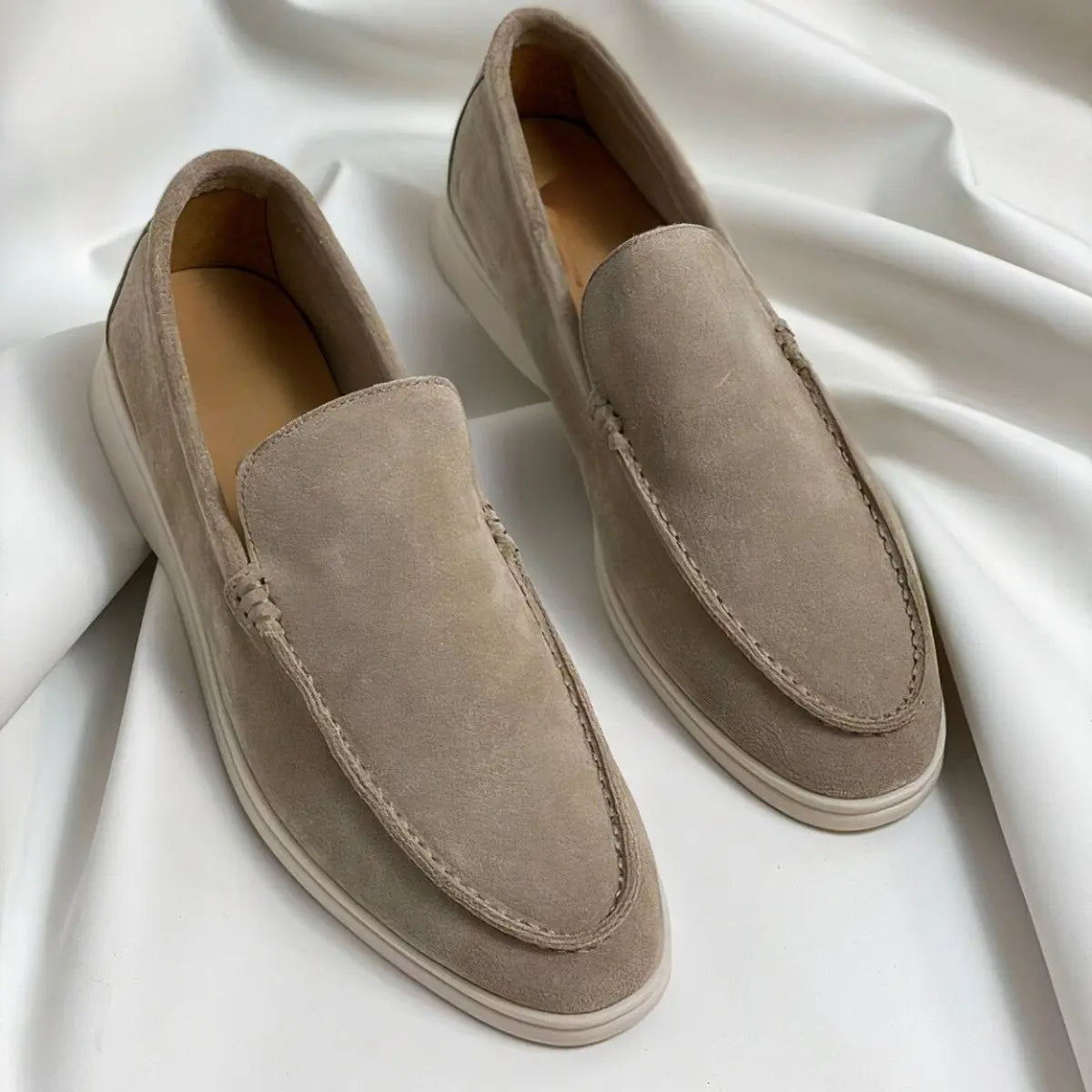 George | Men's Suede Slip-On Flatform Loafers