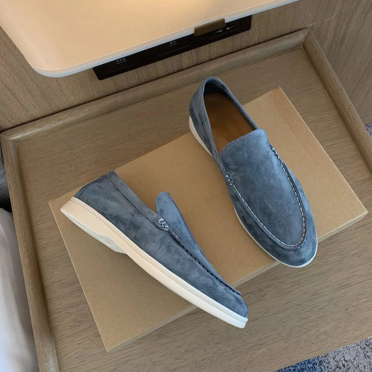 George | Men's Suede Slip-On Flatform Loafers