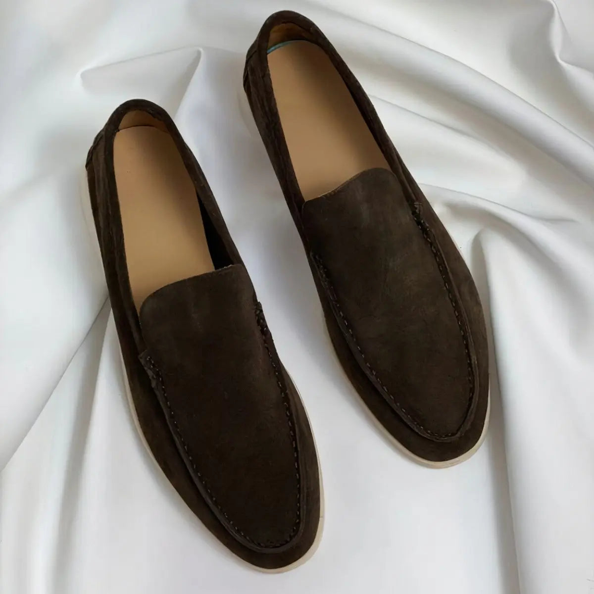 George | Men's Suede Slip-On Flatform Loafers