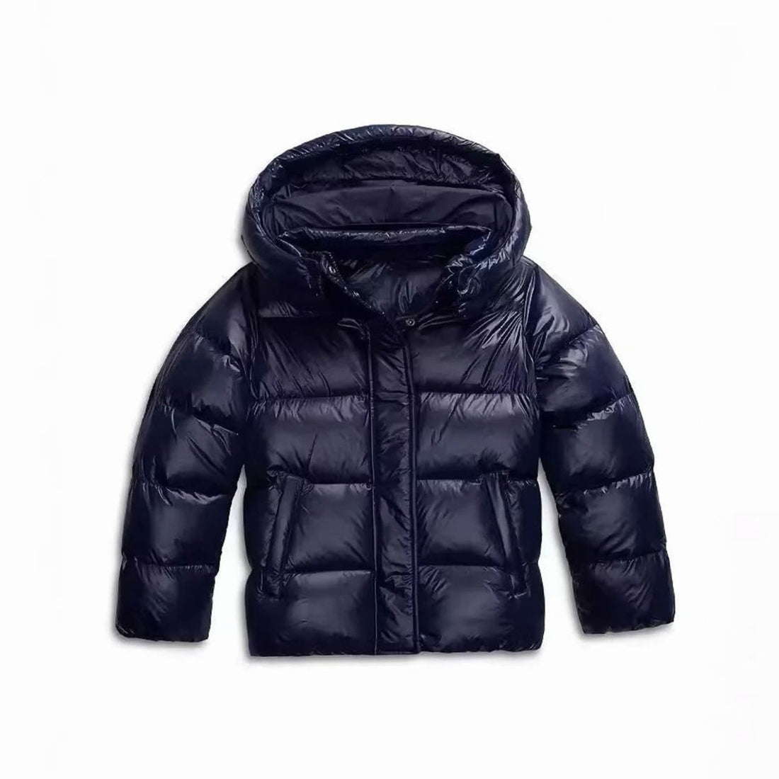 Sophie | Women's Cropped Hooded Quilted Puffer Jacket with Windproof Front Zip - Black